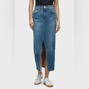 NWOT Hudson Women's Reconstructed Blue Jean Denim Maxi Skirt - Size 28